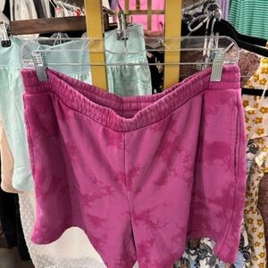 Kids Pink Tie-Dye Shorts